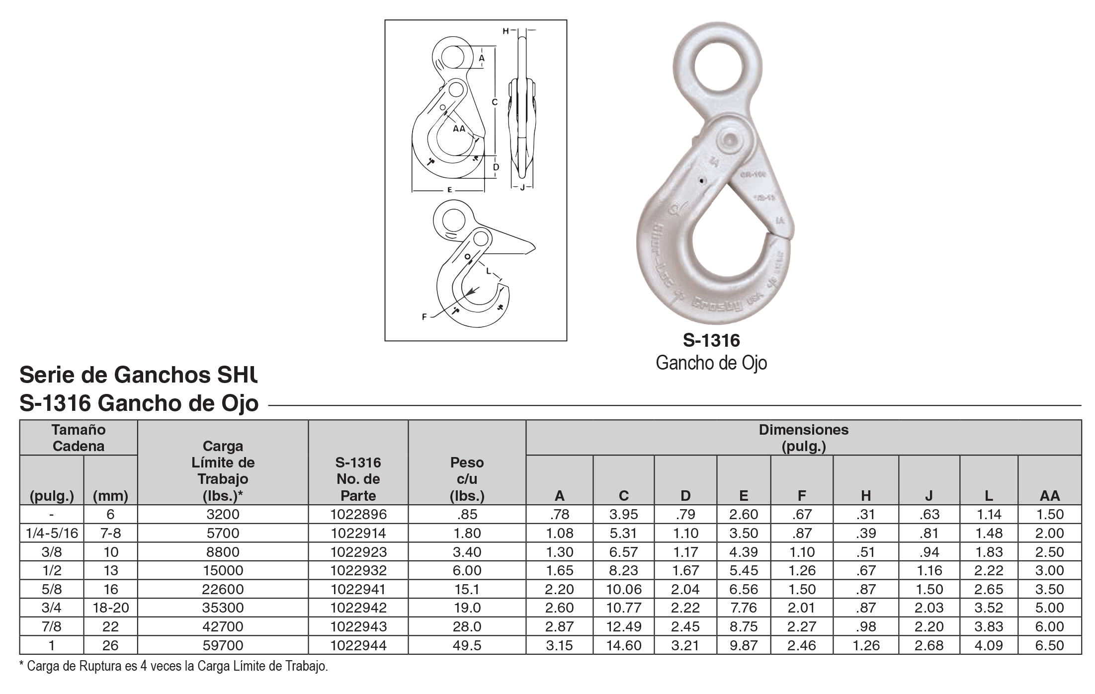 EYE HOOK S-1316 (ficha)