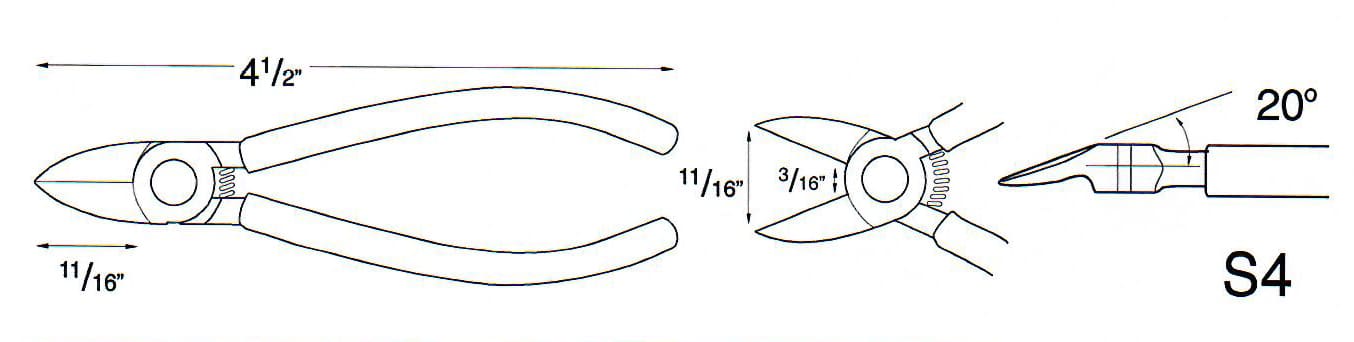Pinza de precisión curveada 4 1/2" (117 mm)
