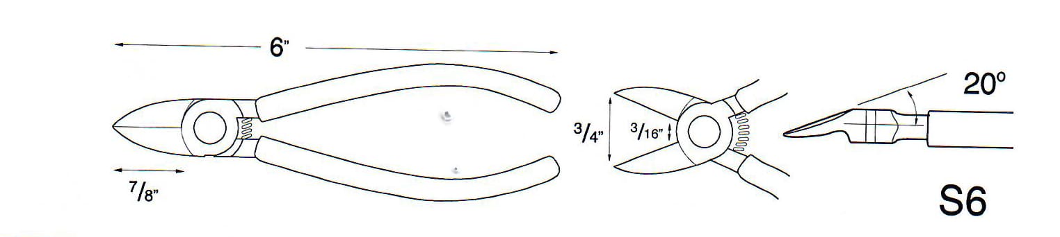 Pinza de precisión curveada 6" (158 mm)