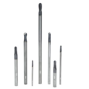 Fresa con Cubierta de Carburo y Punta de Bola - 2 Filos, Base 80% - Métrico