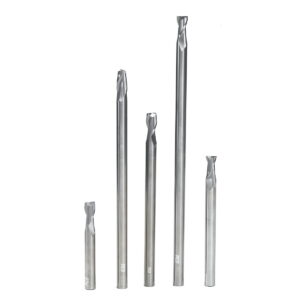 Fresa con Cubierta de Carburo, Alcance Extendido y Punta Plana - 2 Filos (para Aluminio)