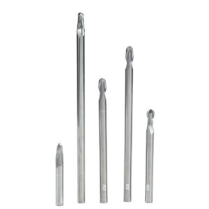 Fresa con Cubierta de Carburo, Alcance Extendido y Punta de Bola - 2 Filos (para Aluminio)