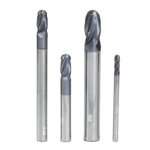 Fresa con Cubierta de Carburo, Alcance Extendido y Punta de Bola - 4 Filos